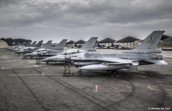 Des F16 belges sur la base de Mont-de-Marsan