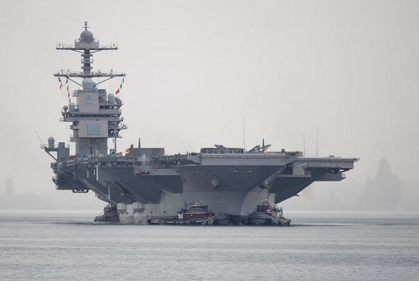 El nuevo portaaviones de la Marina de los EE. UU., el USS Gerald Ford, se desplegará por primera vez
