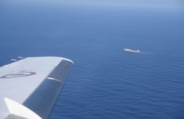 Een Falcon 200 van de Franse marine zag twee Iraanse militaire schepen in de buurt van Frans-Polynesië